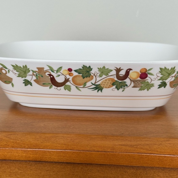 Vintage Noritake Progression Homecoming Oval Plate/Serving Bowl Birds Fruit . - Picture 3 of 9